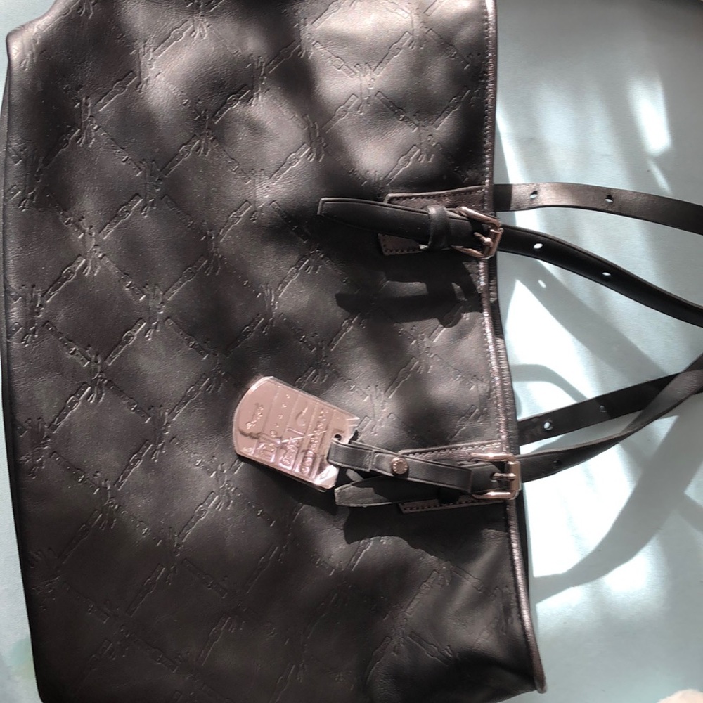 Longchamp black leather purse